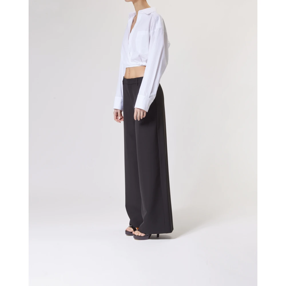 Moschino Witte Cropped Shirt met Elastische Zoom White Dames