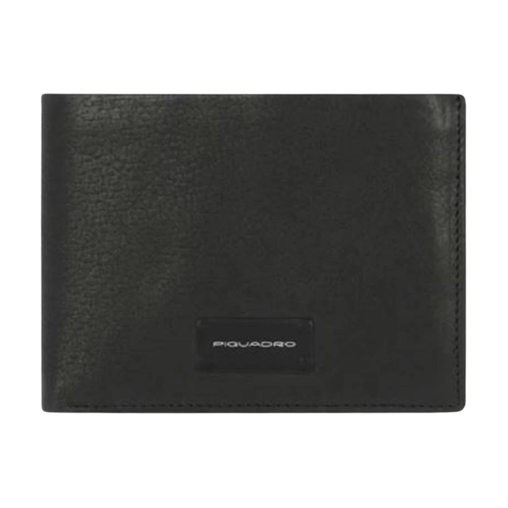 Piquadro Mannelijk Zwart Accessoires Heren, One Size, Leer, Rfid E Portemonnee Horizontaal Zacht Leer