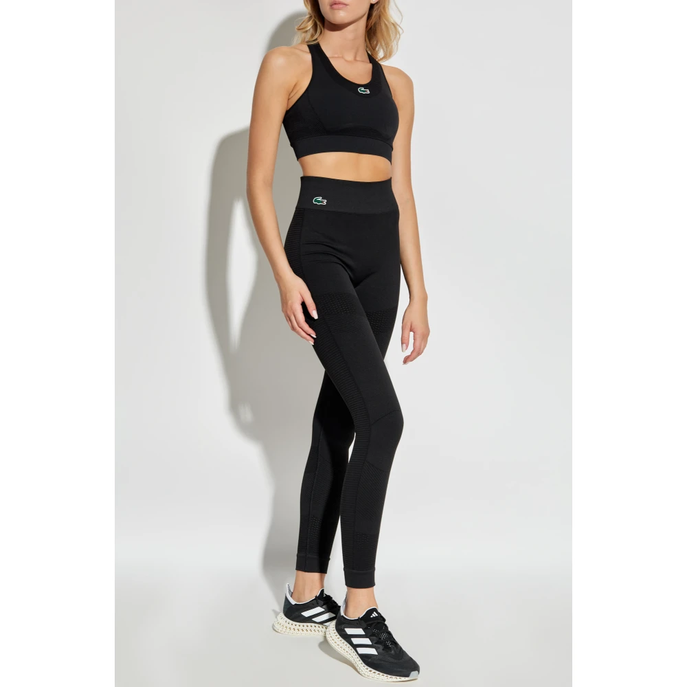 Lacoste Top met gewatteerde cups Black Dames