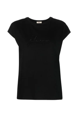 Kristallutsmyckad logotyp T-shirt