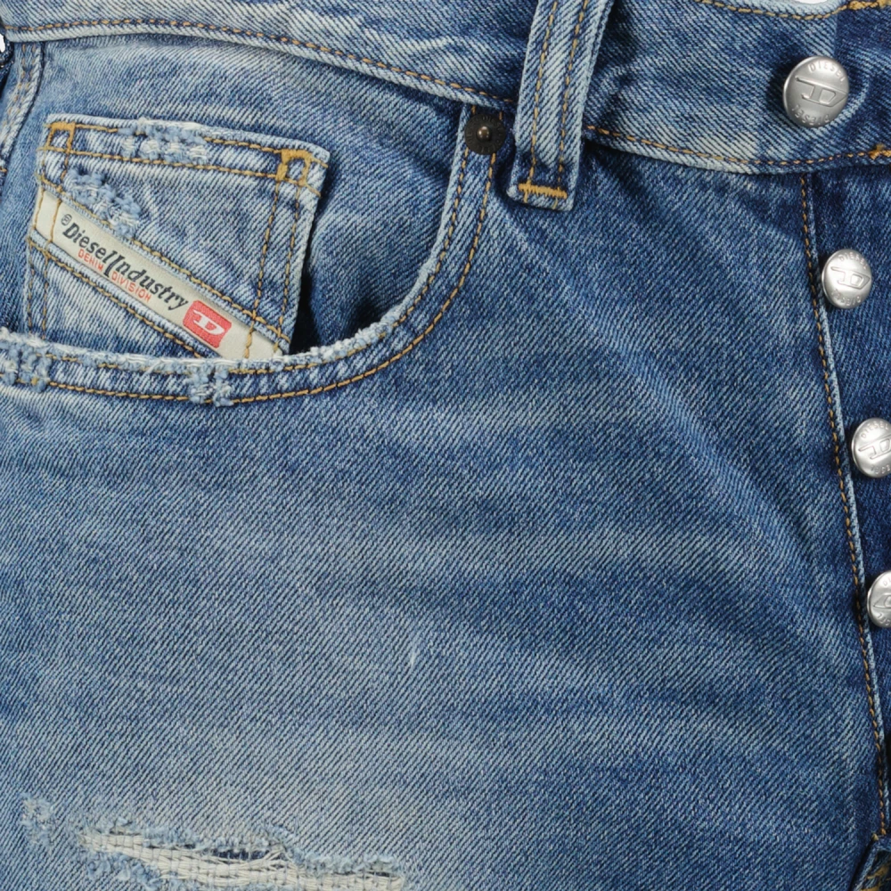 Diesel Vintage Blauwe Straight Cut Jeans Blue Heren