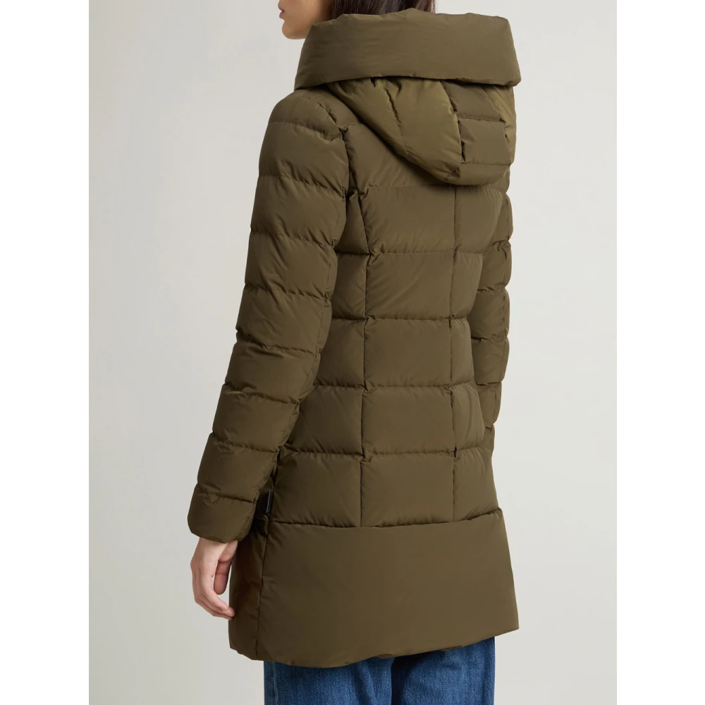 Woolrich Groene Puffy Prescott Parka Jas Green Dames