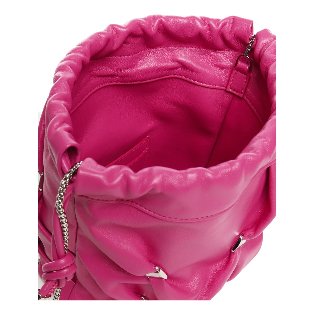 Salvatore Ferragamo Roze Bucket Tas met Trekkoordsluiting Pink Dames