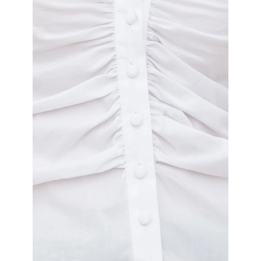 Nenette Witte Poplin Overhemd White Dames