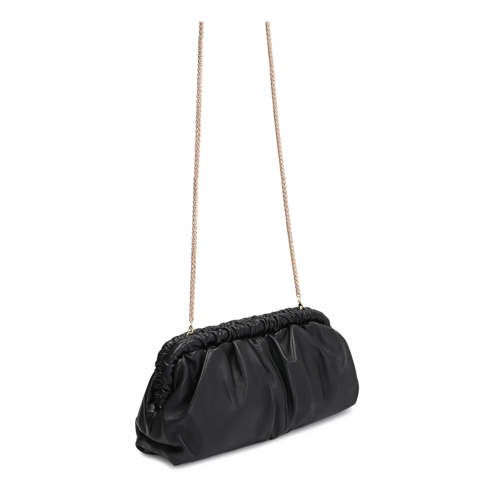 Kazar Zwarte leren tas met zacht volume-effect Black Dames