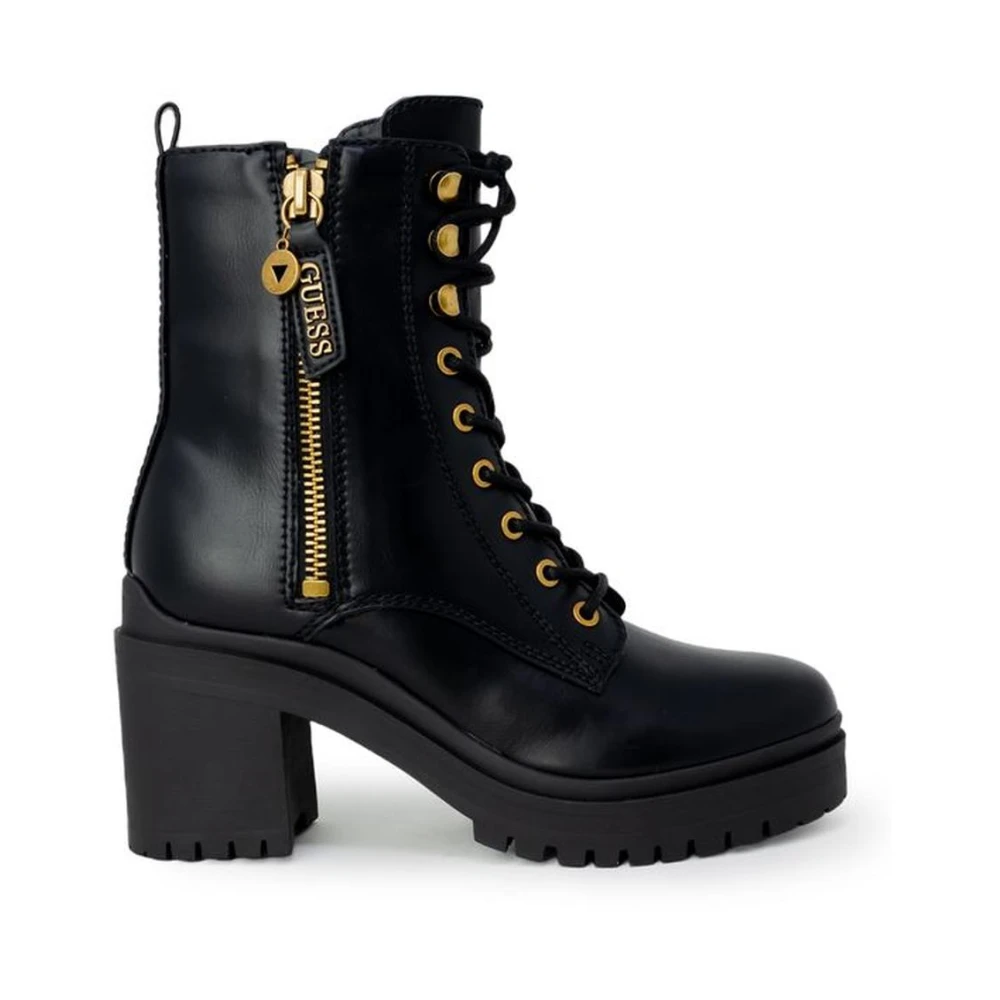 Guess Women's Black Lace-Up Boots,, Ankle Boot Size 7 Uk