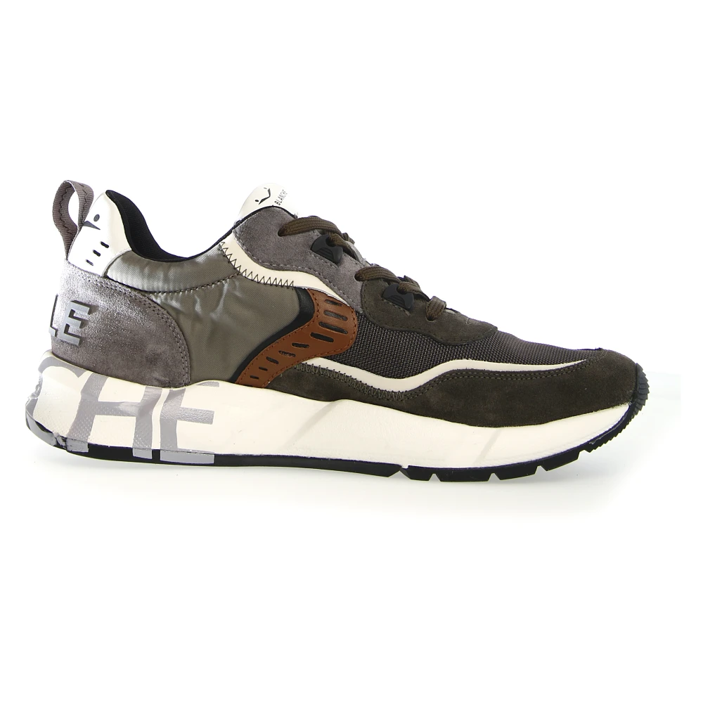 Voile Blanche Groene Club Sneaker met Mesh en Suède Heren Schoenen
