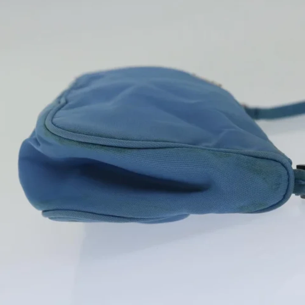 Prada Vintage Pre-owned Nylon pouches Blue Dames