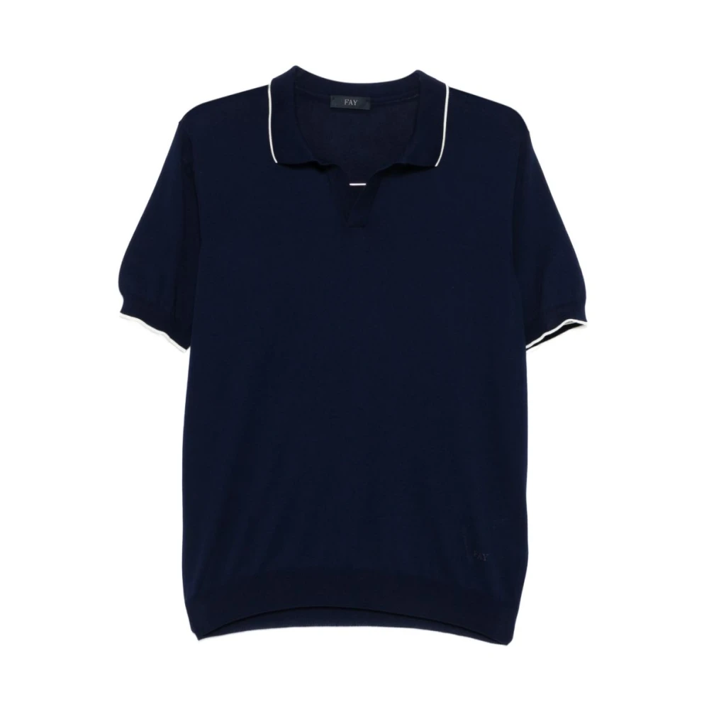 Fay Men's Blue Polo - Polo Shirts - 2XL - Tops