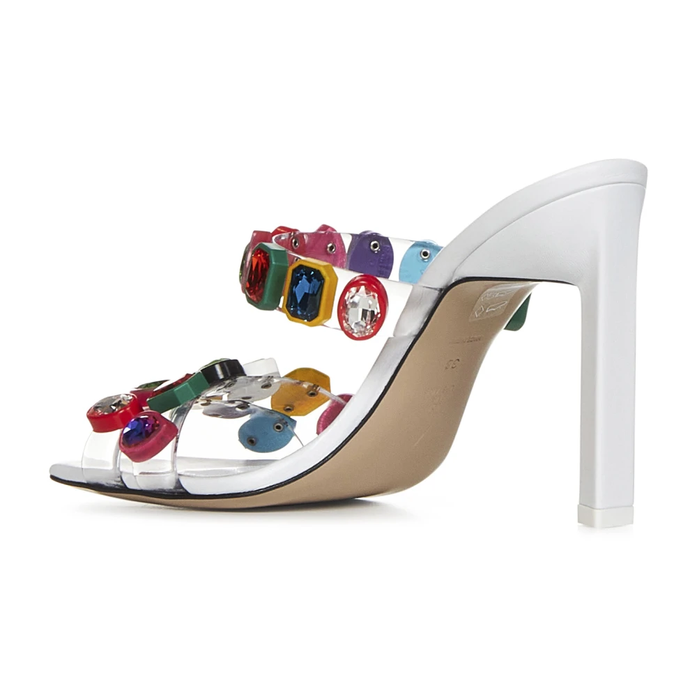 The Attico Multicolor PVC Band Sandalen White Dames