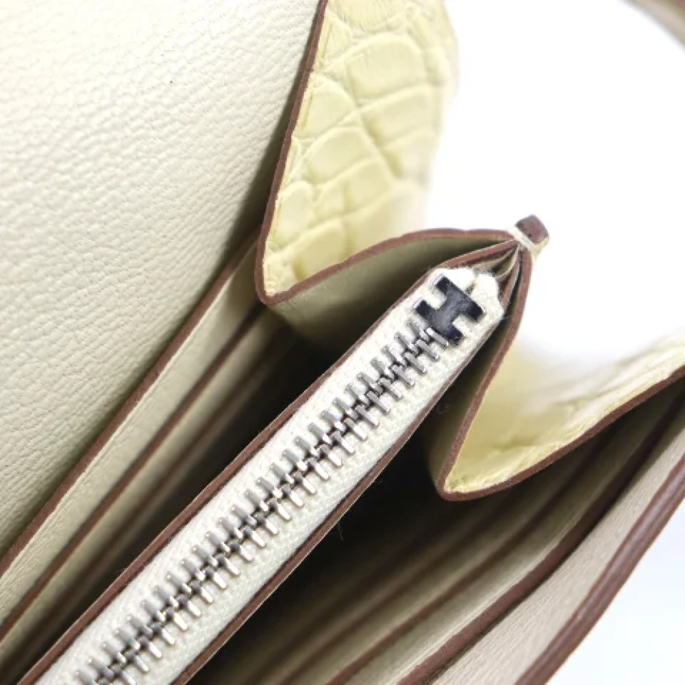 Hermès Vintage Pre-owned Leather wallets White Dames
