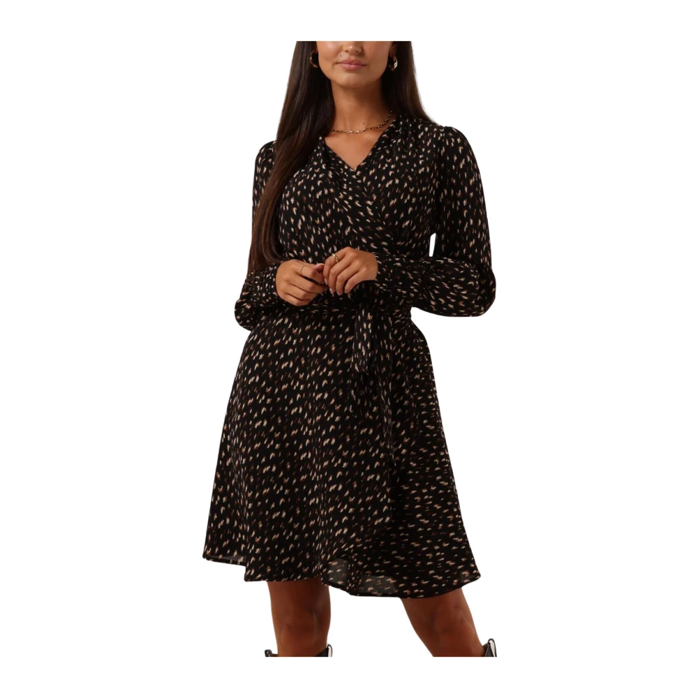 Notre-v Elegante Mini Jurk in Zwart en Bruin Black Dames