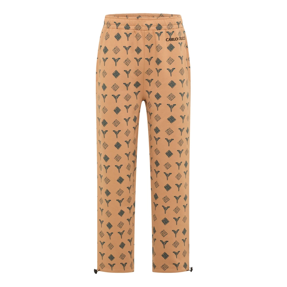Carlo Colucci Men's Brown Sweatpants, L, Joggers