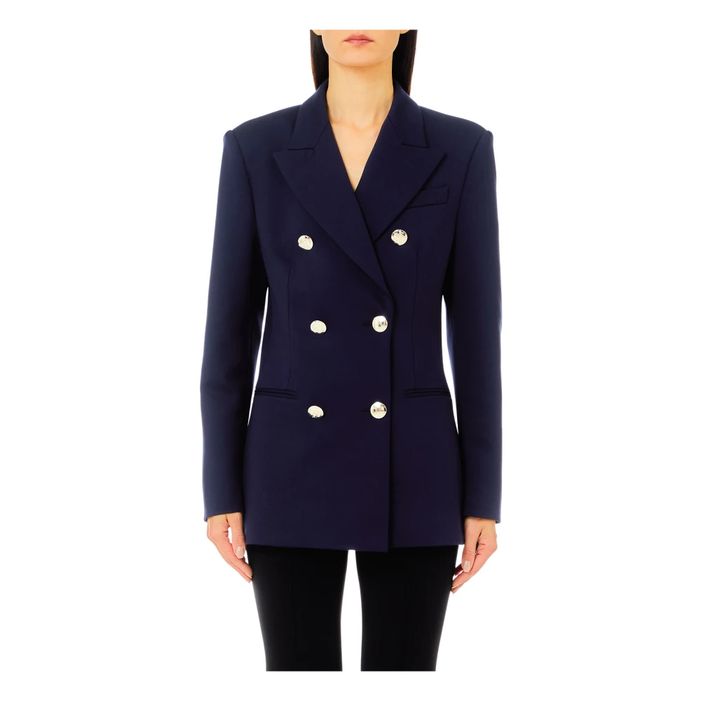 Liu Jo Dubbelborstig Blazer Jas Blue Dames