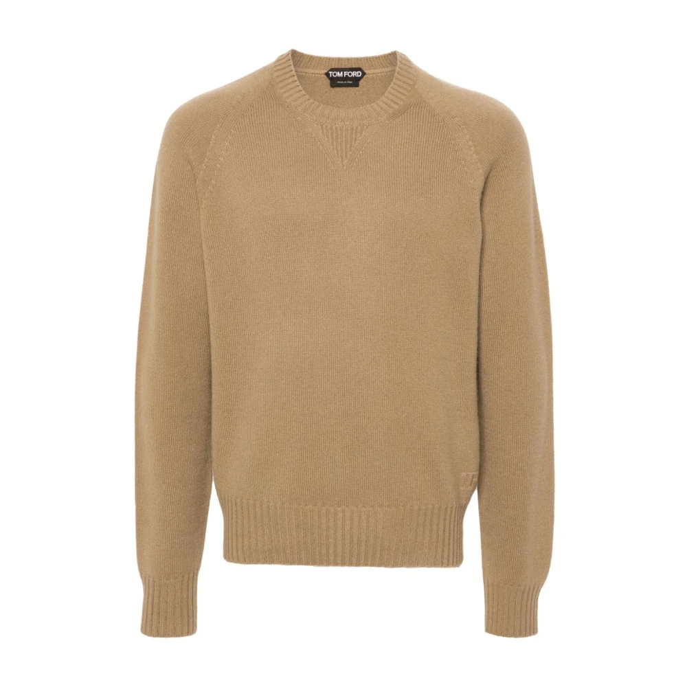 Tom Ford Kasjmier Gebreide Ronde Hals Sweater Brown Heren