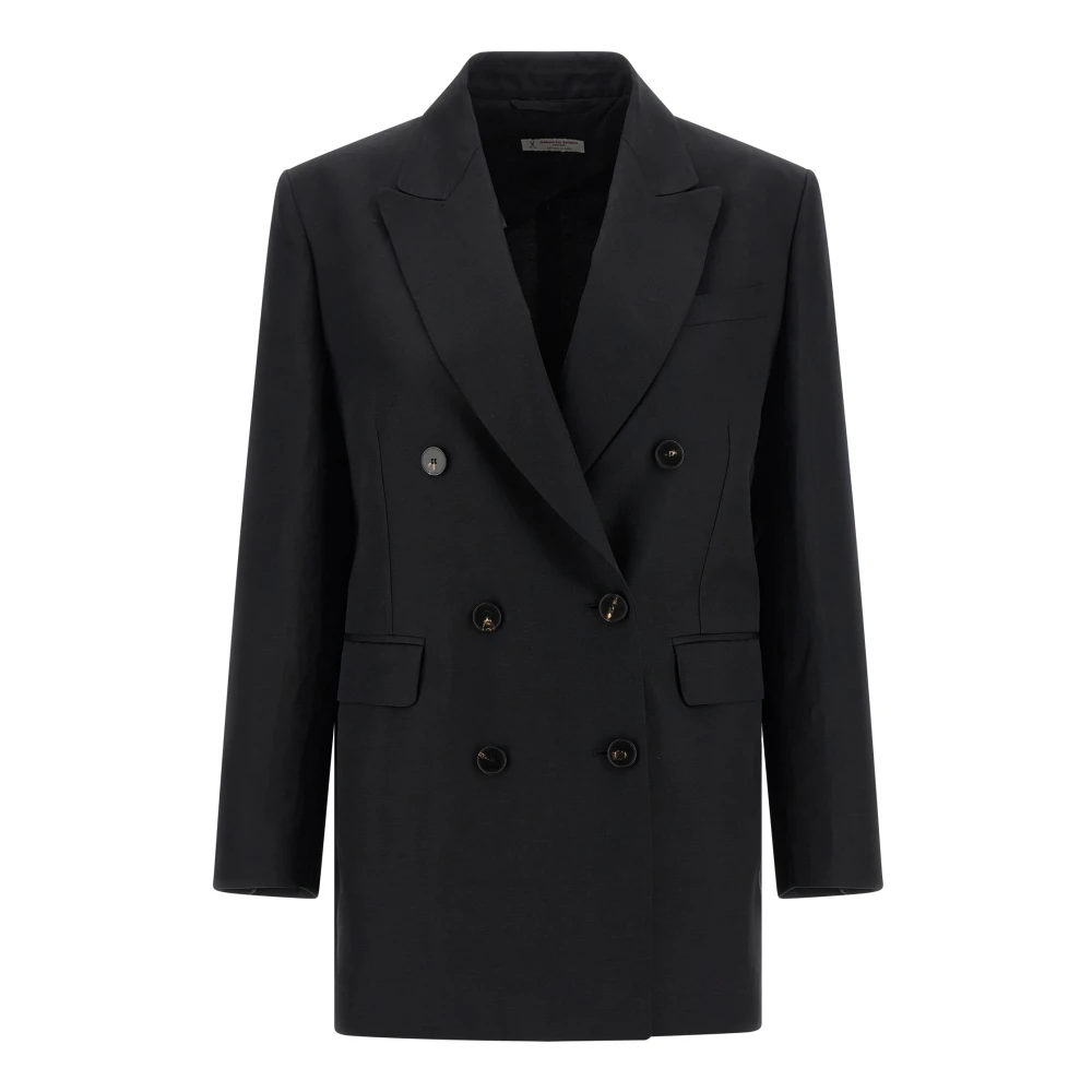 Alberto Biani Women's Black Double-Breasted Blazer - Blazers - Xs - Jackets