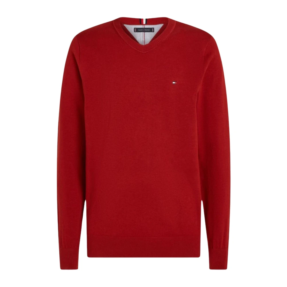 Knitwear > V-neck Knitwear - - Tommy Hilfiger - Modalova