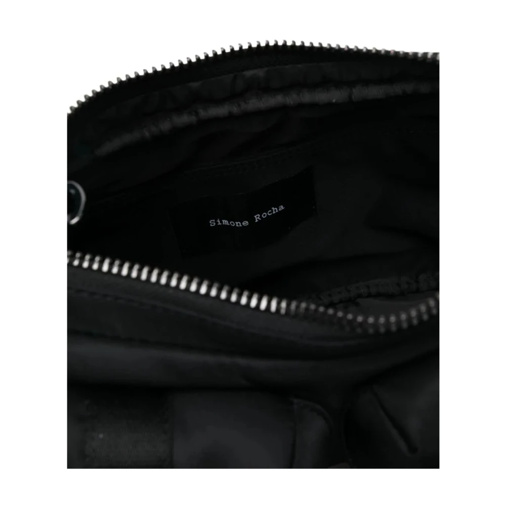Simone Rocha Zwarte Parel Utility Bow Pochette Tas Black Dames