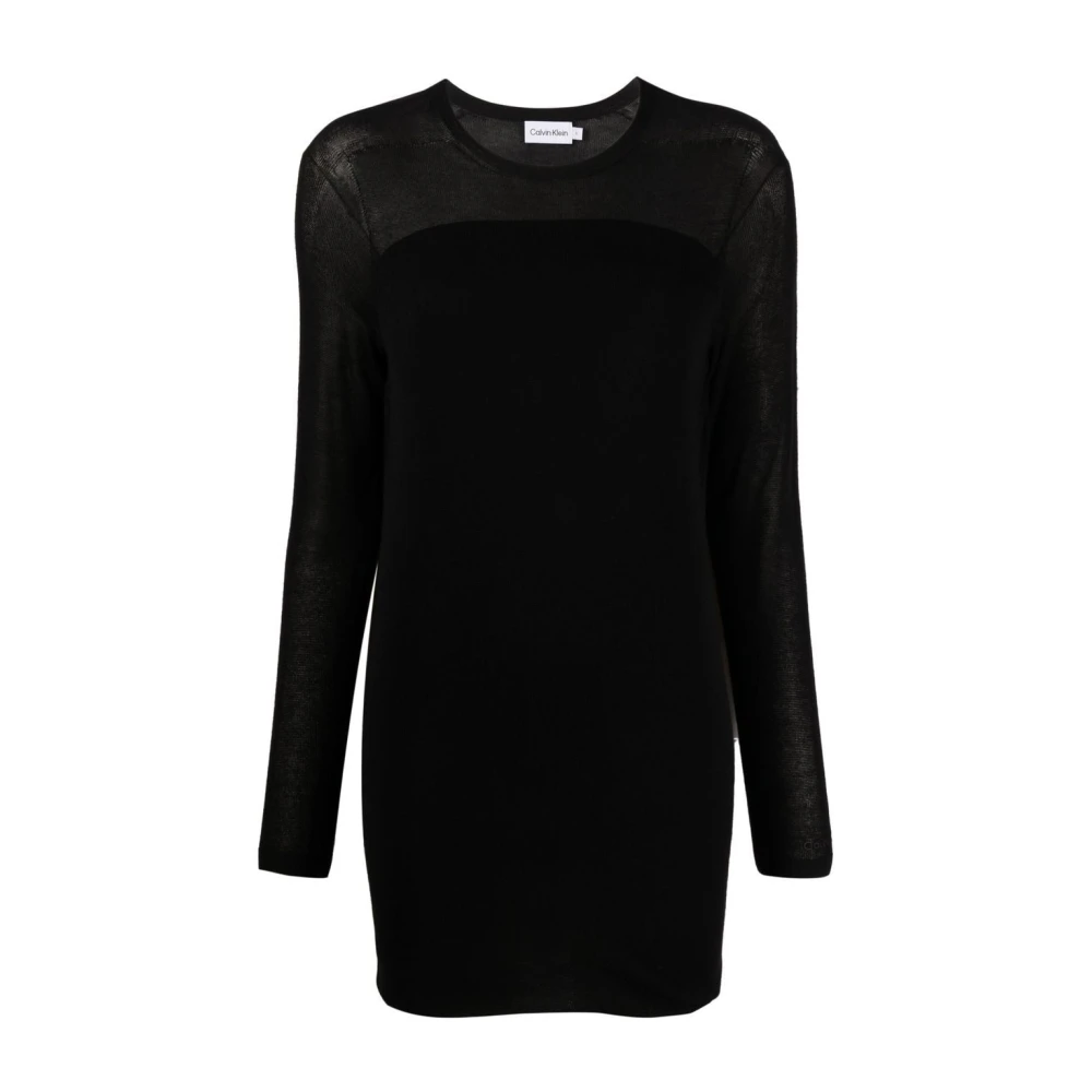 Calvin Klein Midi Dresses Black Dames