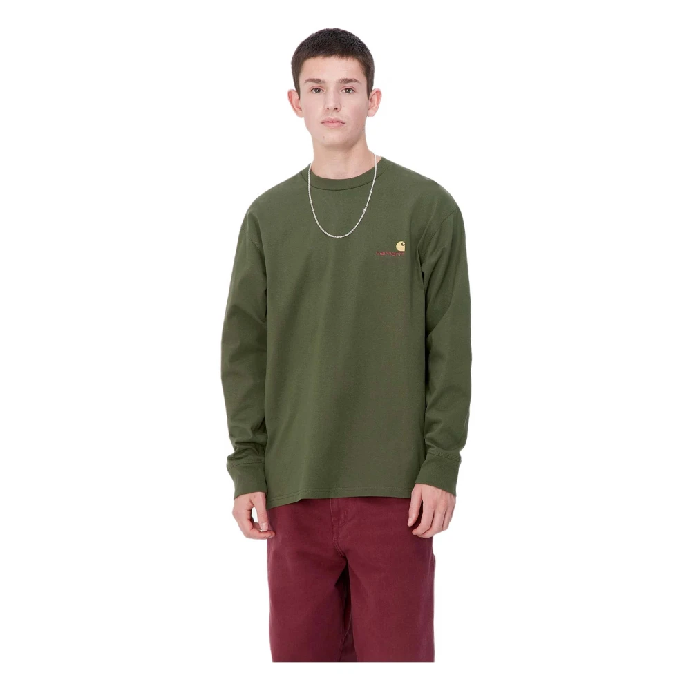 Carhartt WIP L S Amerikaanse longsleeve T-shirt Green Heren