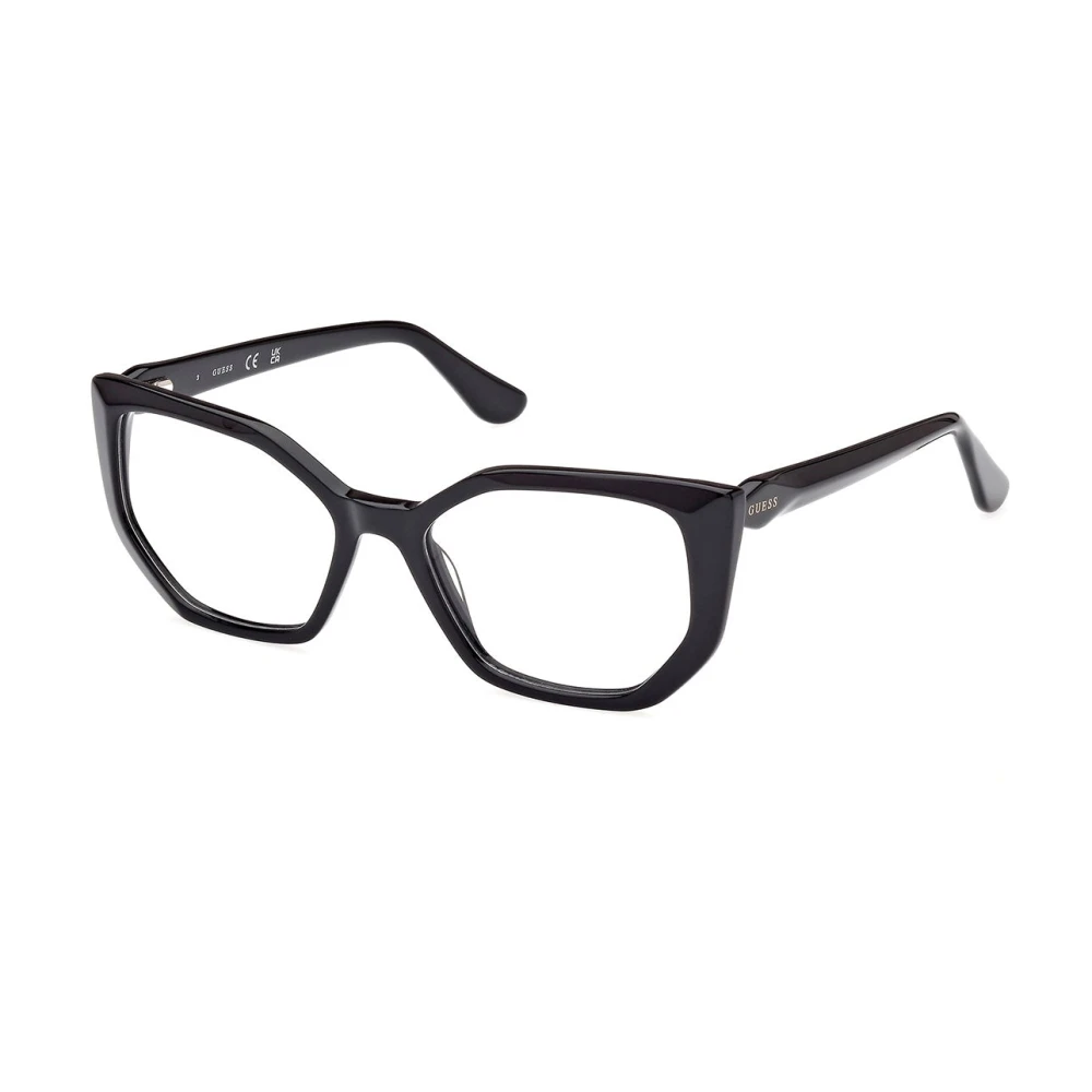 Guess Women's Black Glasses, 55 Mm, Stylish Cat-Eye Glasses