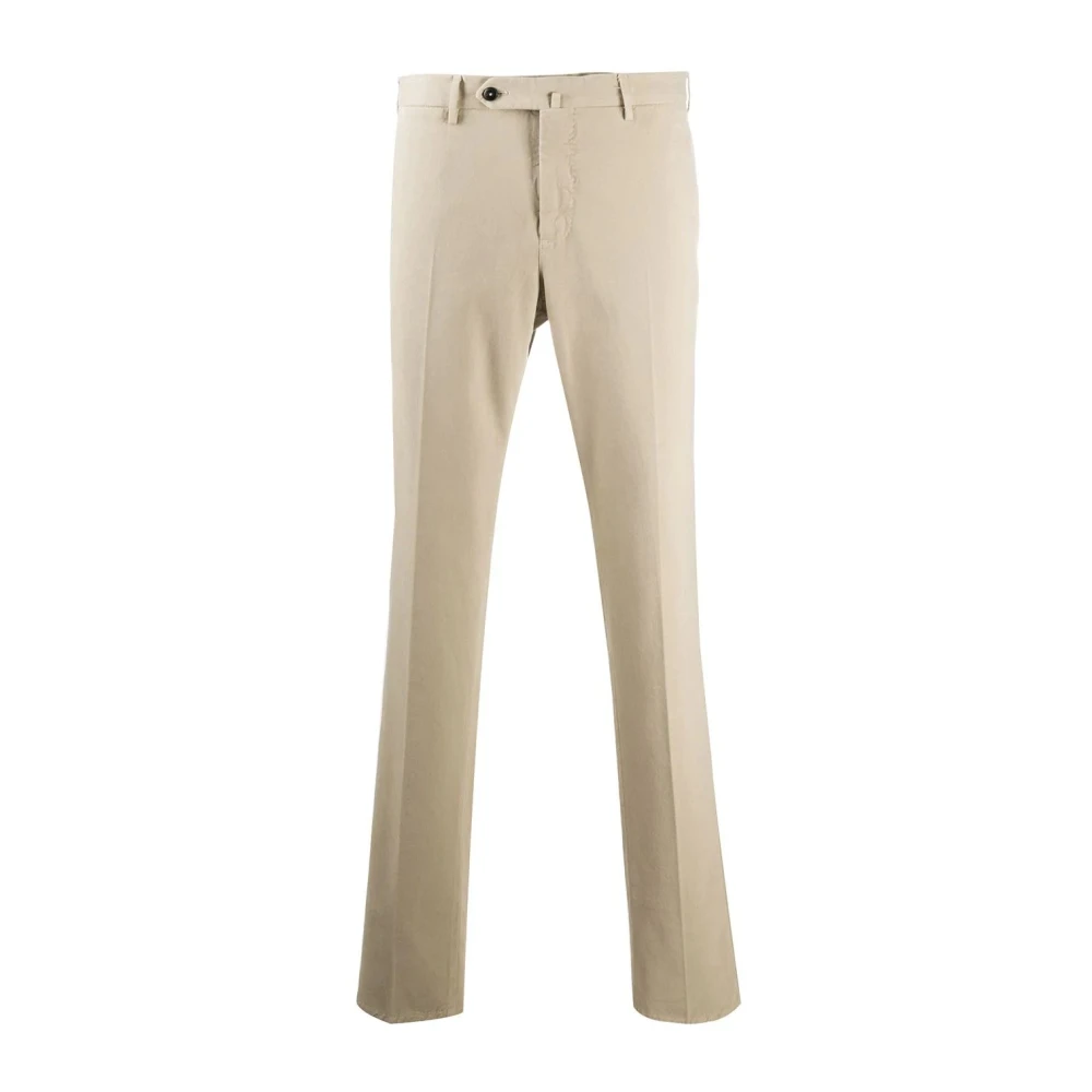 PT Torino Slim Fit Katoen Kasjmier Broek Beige Heren
