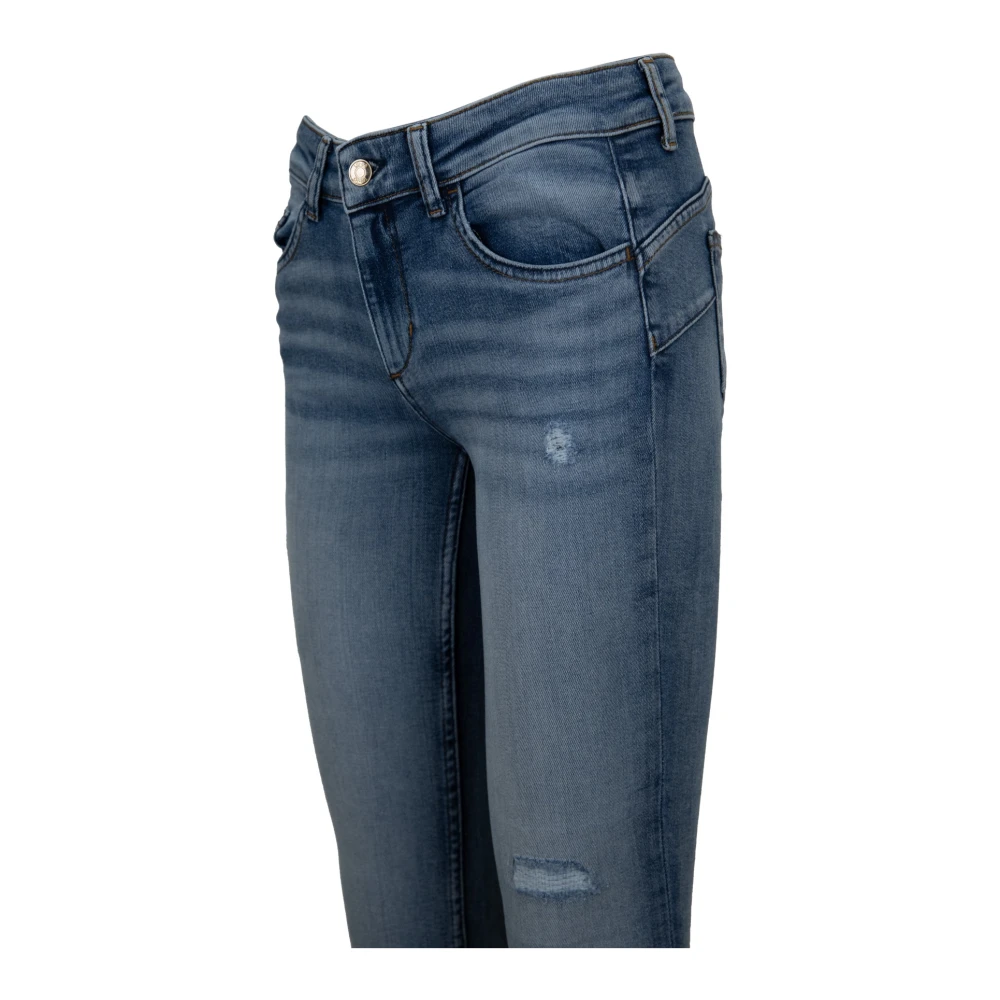 Liu Jo Dames Jeans met Rits en Knoop Blue Dames