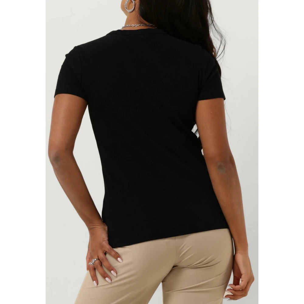 Penn&Ink N.Y Zwart Katoenen T-shirt Black Dames