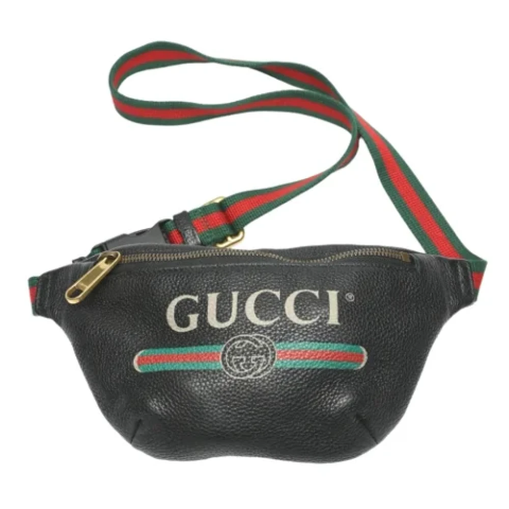 Gucci Vintage Pre-owned Leather gucci-bags Black Dames