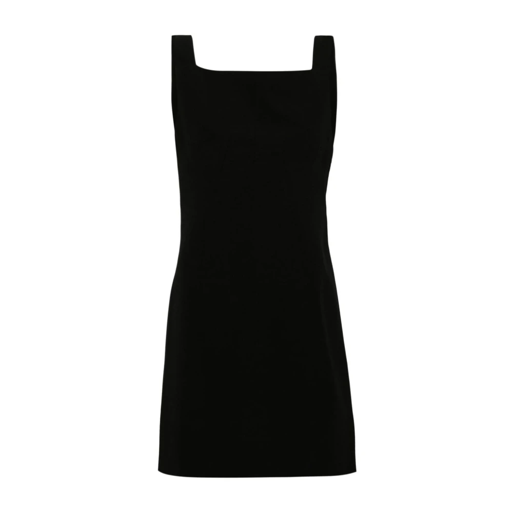 Givenchy Zwarte Crêpe Jurk Vierkante Hals Black Dames