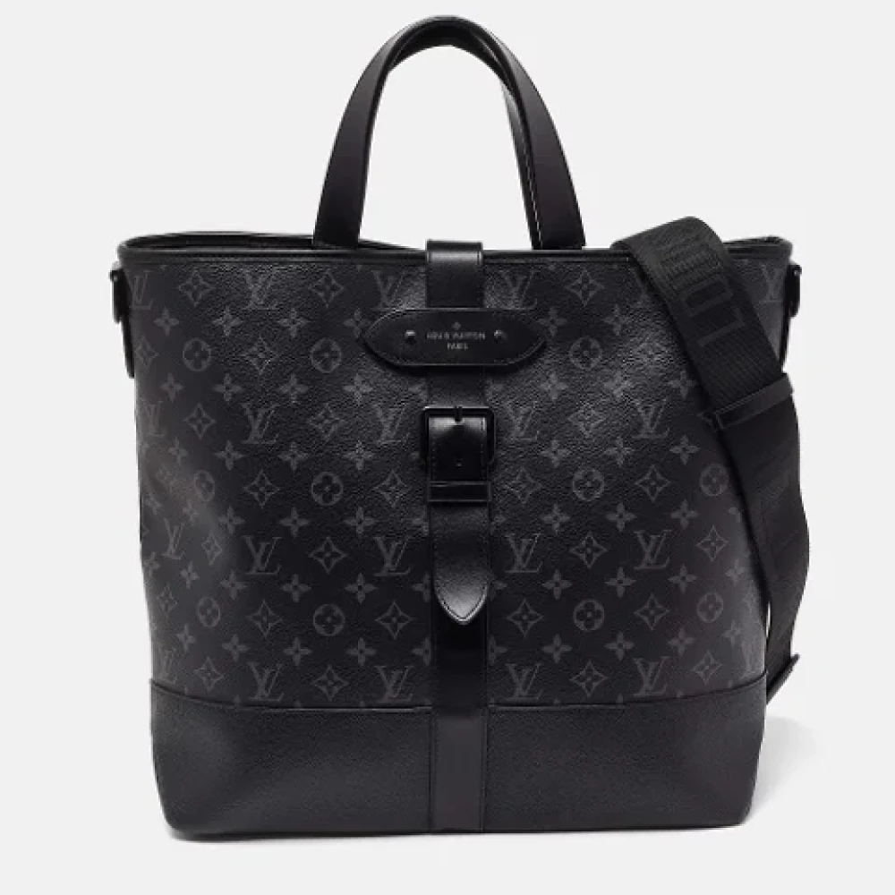 Louis Vuitton Vintage Pre-owned Coated canvas totes Black Heren