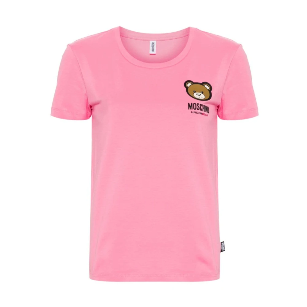 Moschino Roze Teddy Bear Logo T-shirts en Polos Pink Dames