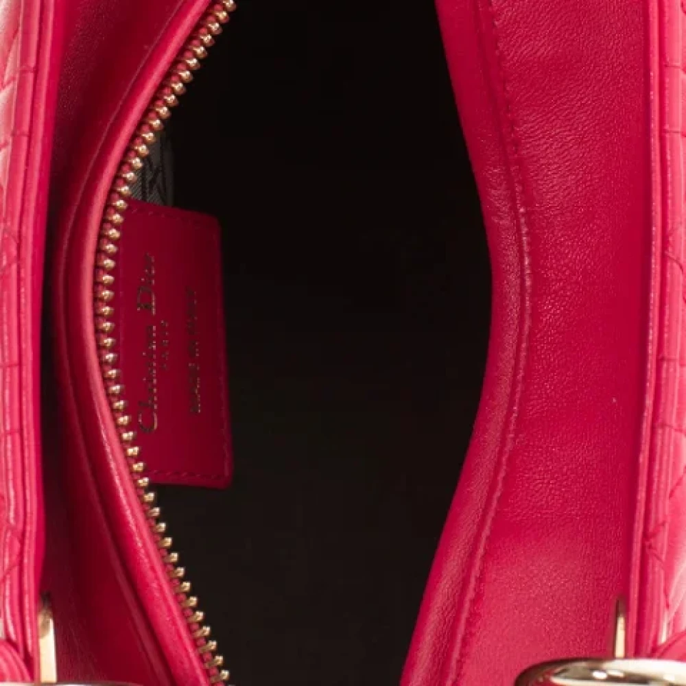 Dior Vintage Pre-owned Leather dior-bags Pink Dames