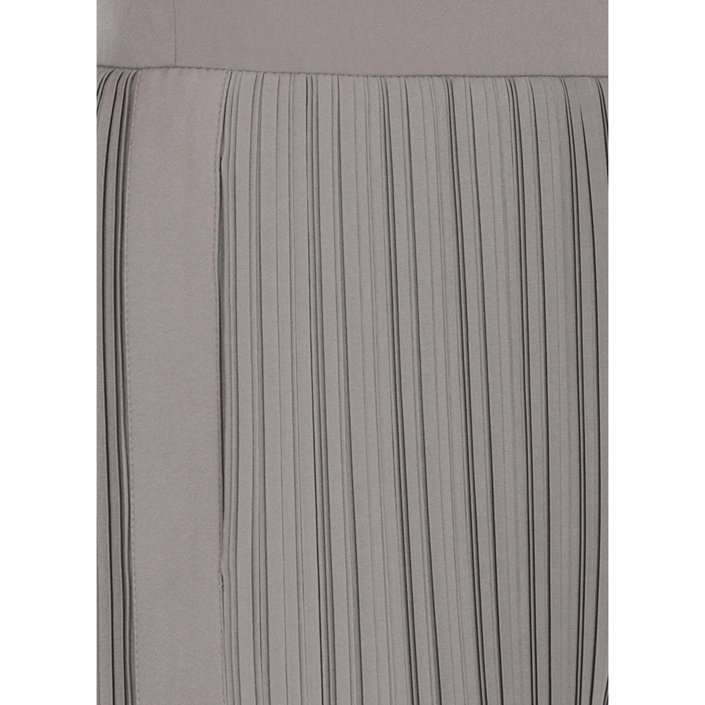 Lanvin Grijze Geplooide Broek met Geschulpte Zoom Gray Dames