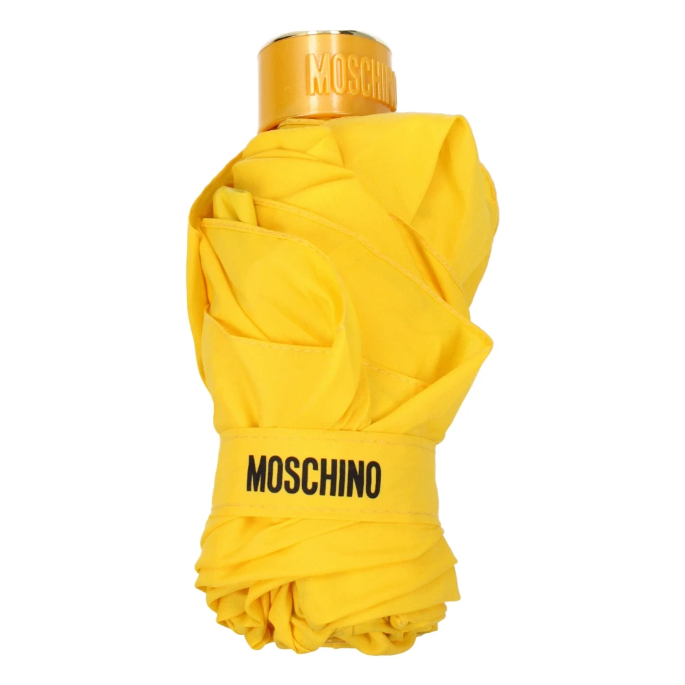 Moschino Yellow Polyester Umbrellas With Clips Closure - Female - Umbrellas - Yellow - One Size - Accessories