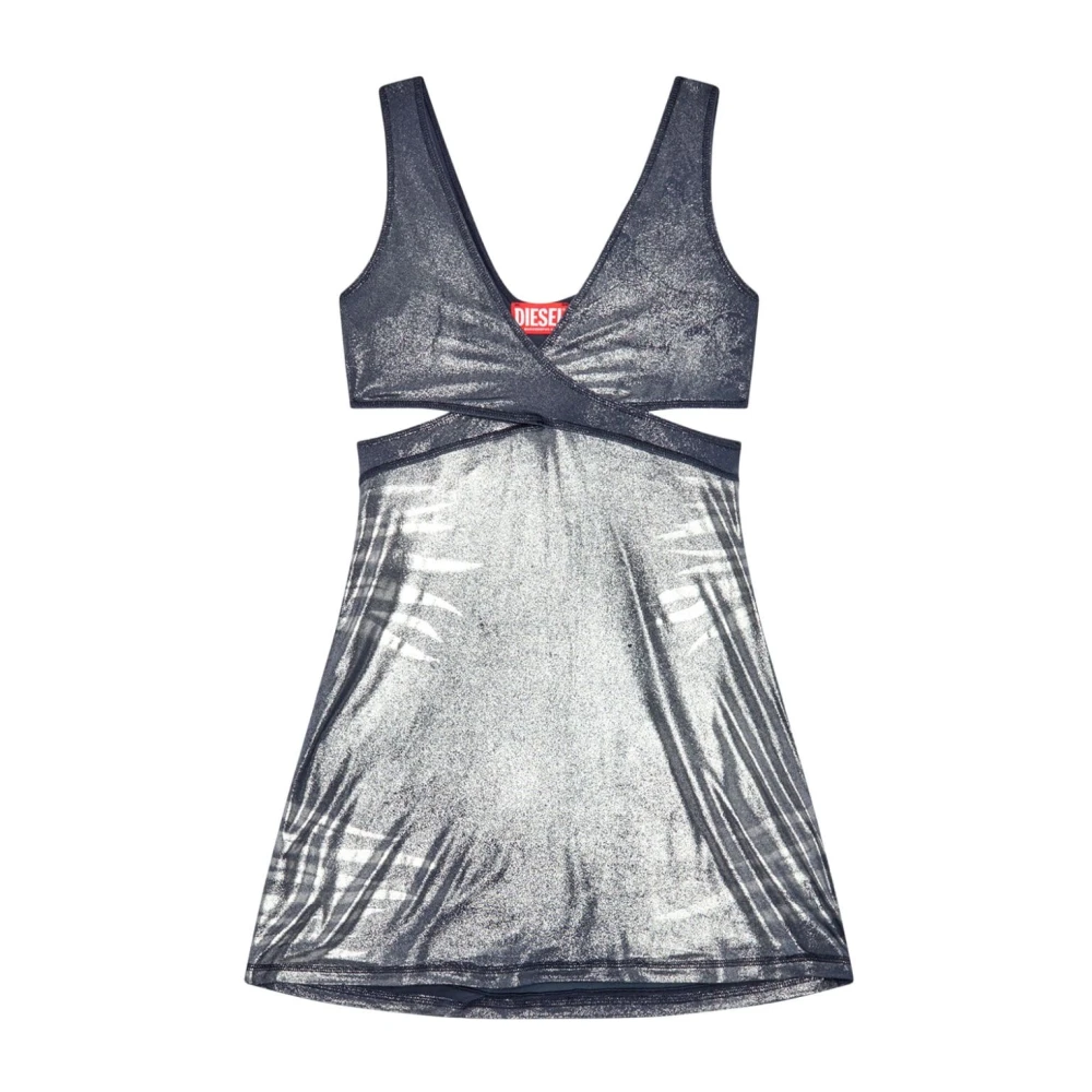 Diesel Grå Metallic Klänning med Cut-Out Gray, Dam