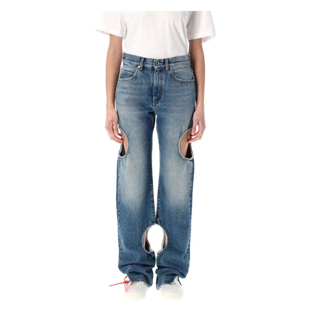Off White Meteor Denim Jack Blue Dames