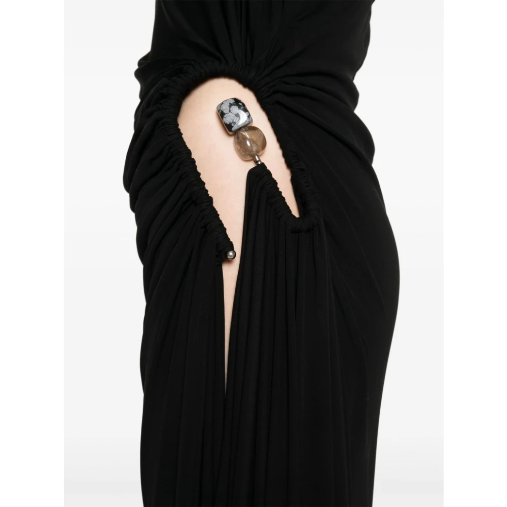 Christopher Esber Kristalstenen jurk in zwart Black Dames