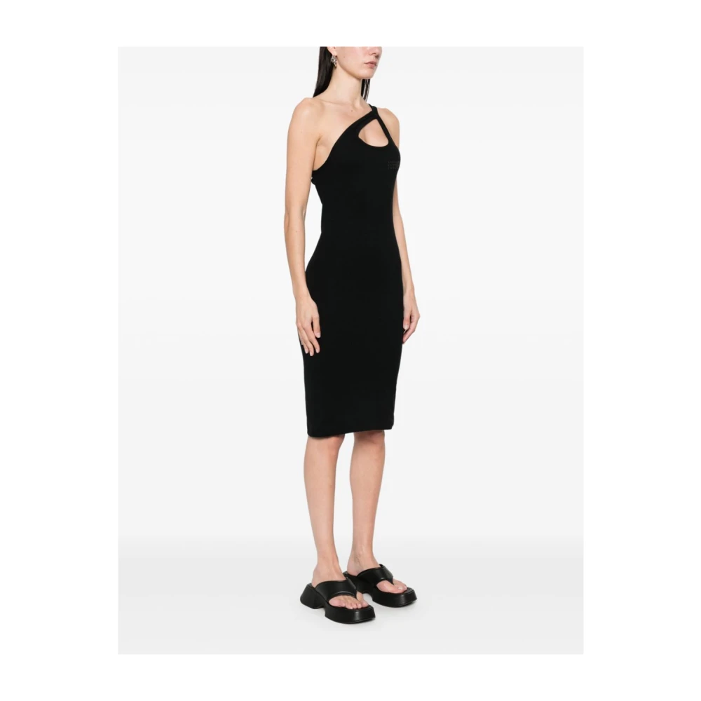 MM6 Maison Margiela Midi Jurk Black Dames