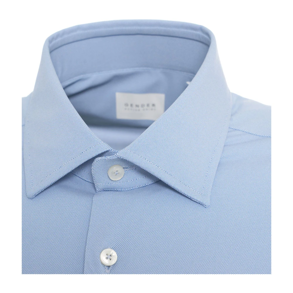 Gender Actieve Textiel Tailor Shirt met 3D Stretch Blue Heren