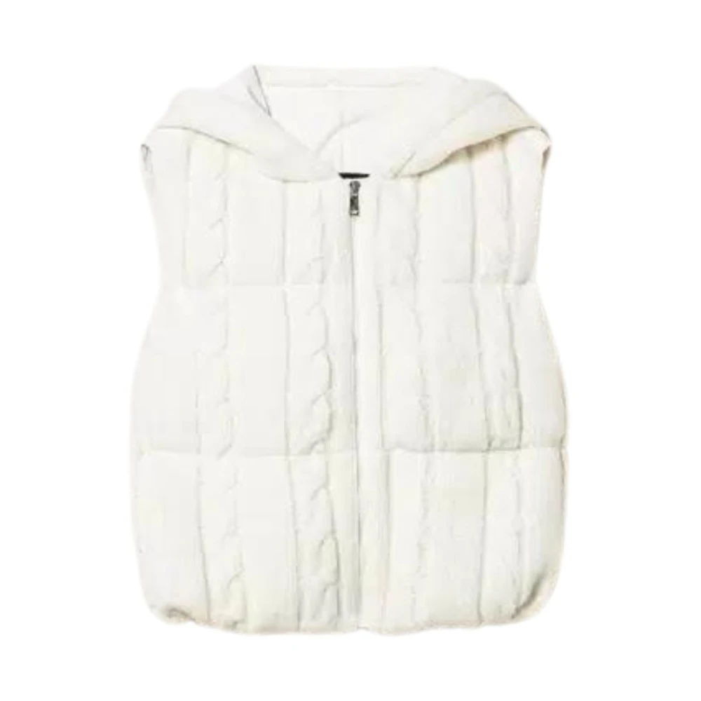 Twinset Witte Gebreide Gilet Jas White Dames