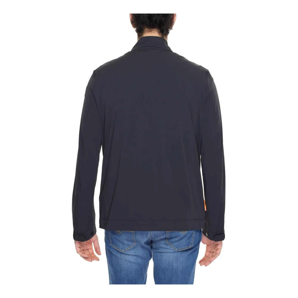Suns Klassieke Zwarte Blazer met Ritssluiting Black Heren