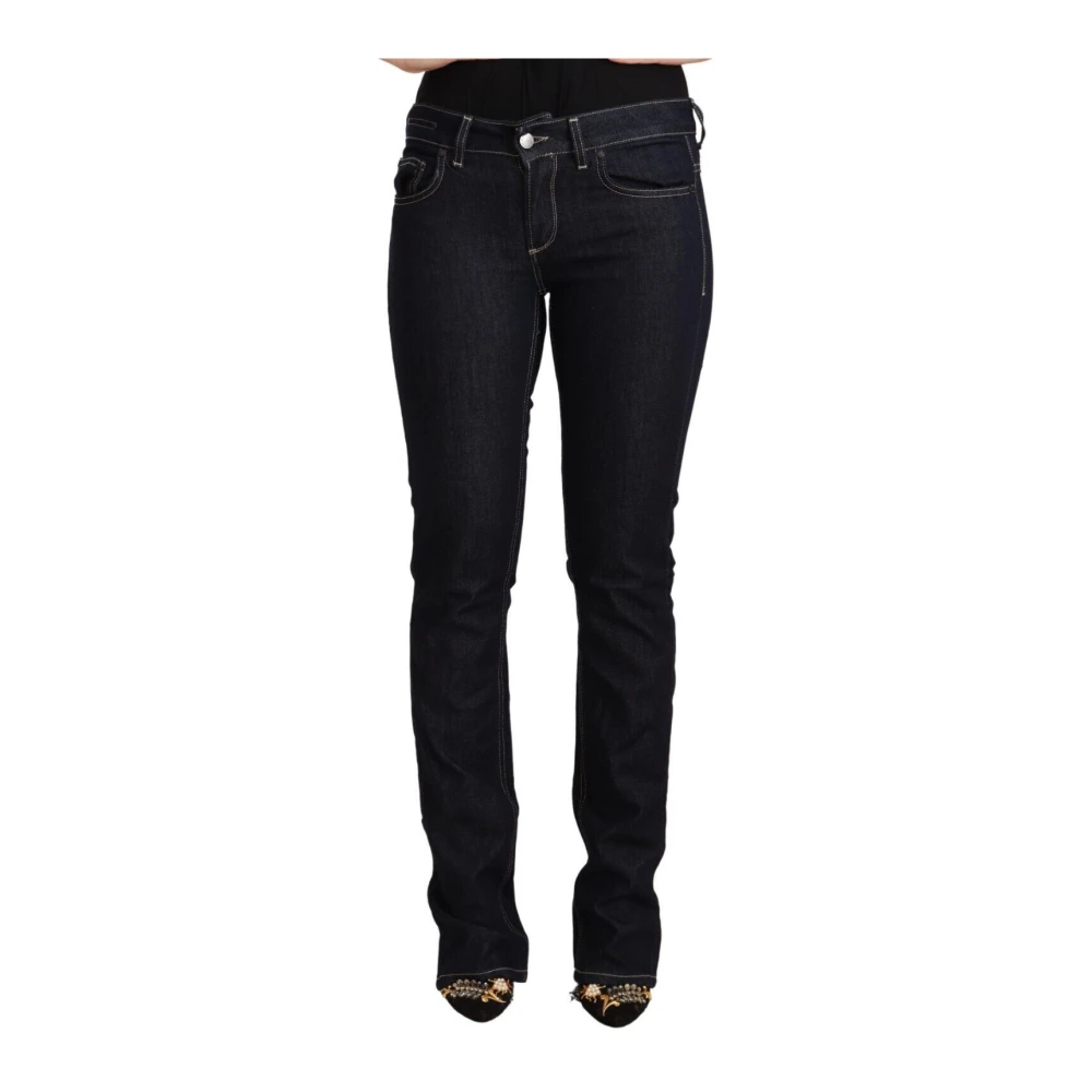 Gianfranco Ferré Women's Black Bootcut Jeans, W27, Low Waist Skinny Jeans
