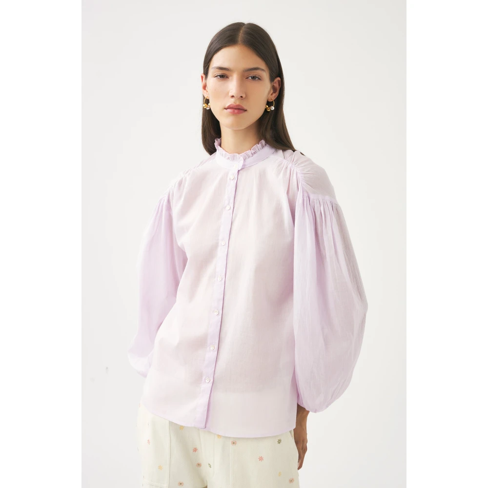 Antik batik Katoenen voile blouse Anna Pink Dames