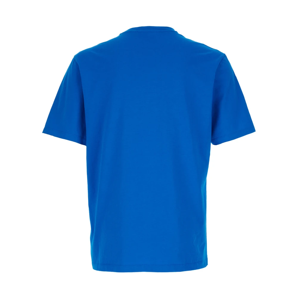Maison Kitsuné Blauwe Fox Head Patch T-shirt Blue Heren