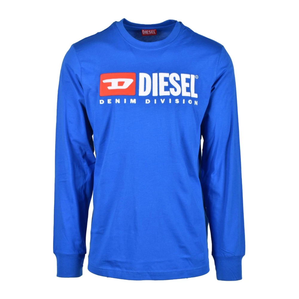 Diesel Katoenen T-shirt Blue Heren