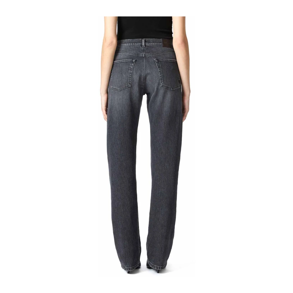 pinko Vintage Grijs Straight-Fit Denim Jeans Gray Dames
