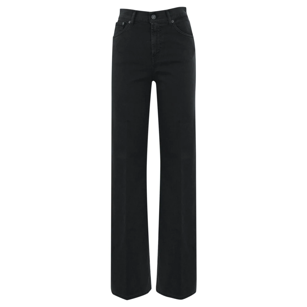 Dondup Zwarte Wijde Pijp Broek Black Dames