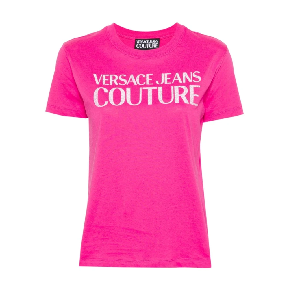 Versace Jeans Couture Iconisch Logo T-shirt Pink Dames