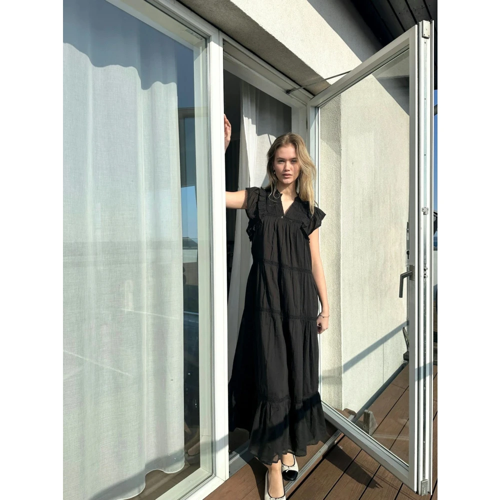 NEO NOIR Ankita S Voile Jurk Black Dames